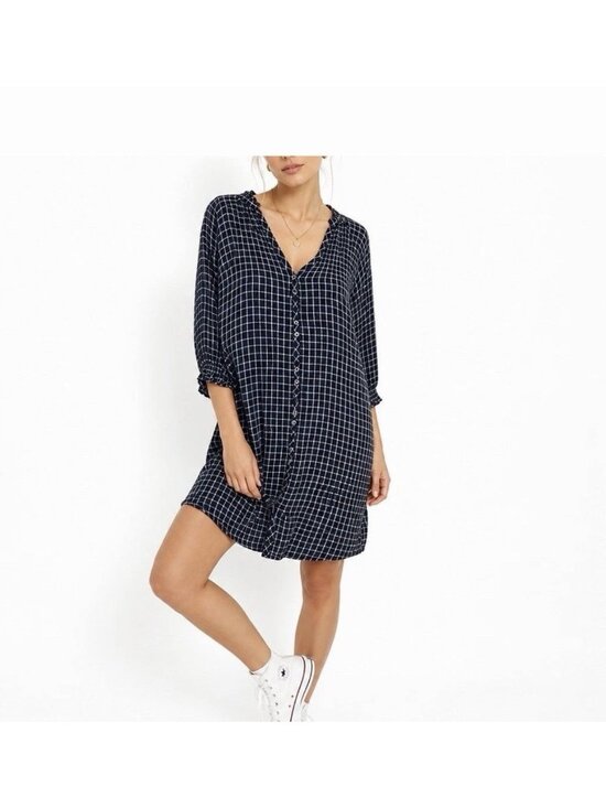 Maeve by Anthropologie Dresses & Skirts - Anthropologie Maeve Dress Size Medium Sara Black Window Pane Viscose Smocked